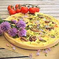 recette Tarte aux Poulet Rôti, Pois Gourmands et Champignons