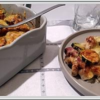 recette Gratin de Courgettes au piment doux et poitrine fumée