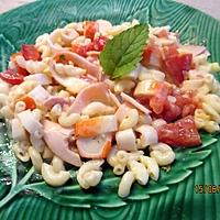 recette salade de coquillettes au surimi sauce onctueuse (reste de pates oupa)