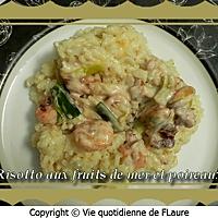 recette Risotto, mélange de fruits de mer et poireaux