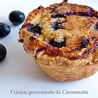 recette Gâteau feuilletés à la crème d’amande et myrtilles