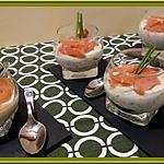 recette Verrines de Concombre à la crème et Saumon