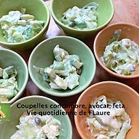 recette Coupelles concombre, avocat, feta