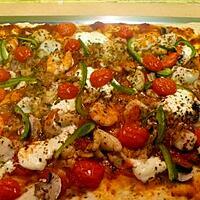recette pizza aux st jacques et crevettes