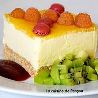 recette Bavarois à la mangue garni de framboises