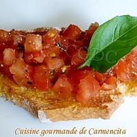 recette Bruschetta tomate huile d'olive