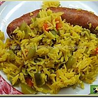 recette Riz aux poivrons verts, rouges et chorizo à griller