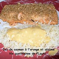 recette Dos de saumon à l'orange et sésame