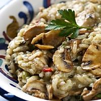 recette Risotto au poulet/champignon onctueux.