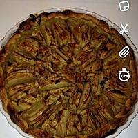 recette tarte rapido aux pommes , amande et sucre de canne