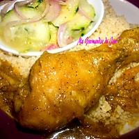 recette Semoule Couscous Grains Moyen, Pilon de Poulet cuit au Miel & Gingembre,