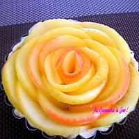 recette TARTE "POMME "ROSE"....fleur .....NON CUITE