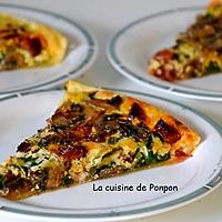 recette Feuilleté de fanes de betteraves rouges, champignons et chorizo