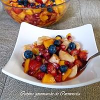 recette Salade de fruits à la liqueur de framboises