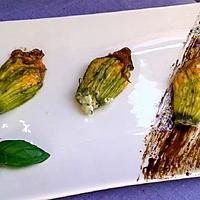 recette Fleurs de courgettes farcies