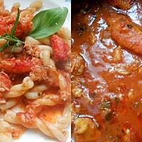 recette FUSILONNI SAUCE TOMATE AU CRABE