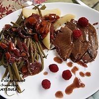 recette Magrets d'oie (ou de canard) aux framboises