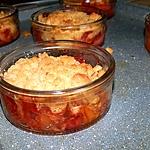 recette CRUMBLE POMME FRAISE.