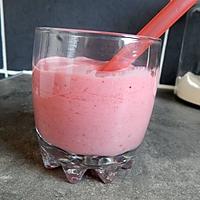 recette SMOOTHIE MANGUE/FRAMBOISE/NOIX DE COCO.