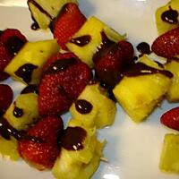 recette Brochettes gourmandes sauce chocolat