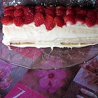 recette gâteau roulé au chocolat blanc et a la fraise