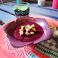 recette Gaspacho de betterave et concombre à la menthe