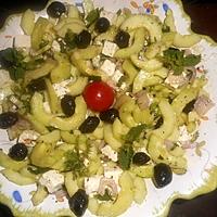 recette Salade de concombre à la féta et olives noires