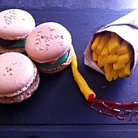 recette Macarons "burger" chocolat-framboise