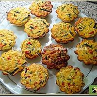 recette Briochettes de courgettes et poivrons