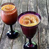 recette Smoothie Ananas, banane, melon, jus d'orange et cannelle