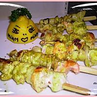 recette mini brochettes de la mer