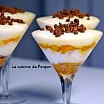 recette Verrine crème de mascarpone et pêche caramélisée