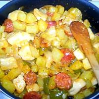 recette pomme de terre sauté au chorizo et lamelle d'encornet