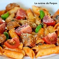 recette Saucisse et penne sauce tomate