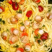 recette Linguines aux petites noix de st jacques