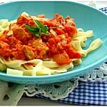recette PÂTES SAUCE AU THON  (Weight Watchers)