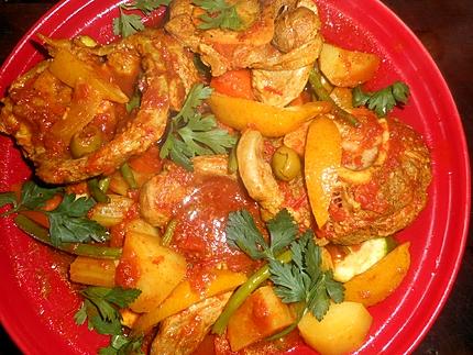 Recette de Tajine de veau au légumes