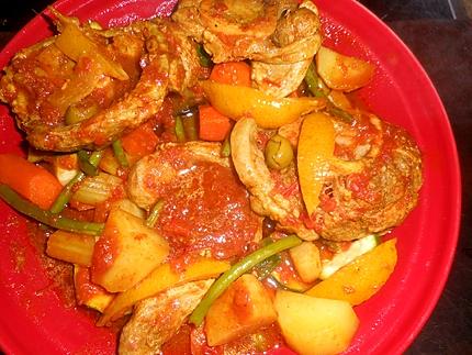 Recette de Tajine de veau au légumes