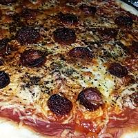 recette Pizza jambon chorizo