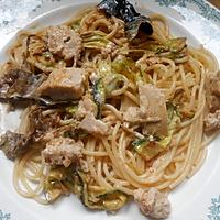 recette SPAGHETTI TAGLIETELLE DE COURGETTE ET AUBERGINE