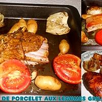 recette TRAVERS DE PORCELET AUX LEGUMES GRILLES