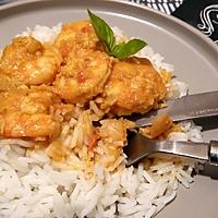 recette Gambas au Curry au Thermomix