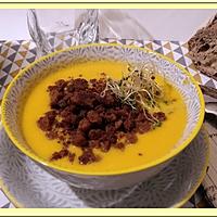 recette Velouté de Potiron, Carottes, oignons et lait de coco