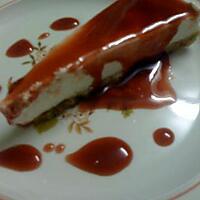 recette CHEESECAKE AU COULIS DE FRAISES