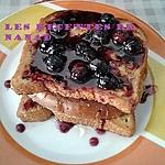 recette Brioche perdue et sa compote aux myrtilles maison