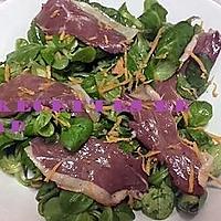 recette Salade mâche-magret de canard fumé