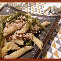 recette Penne aux haricots verts et thon