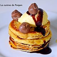 recette Pancakes en étages et chocolat