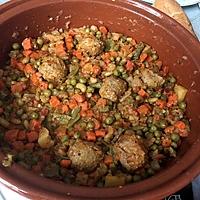 recette TAJINE DE BOULETTE DE VIANDE HACHÉE ET MACÉDOINE