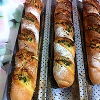 recette pain baguette a l'ail + beurre+persil